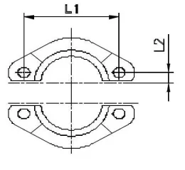 Скобы для фланца AFS6 1/2" (комплект 2шт)